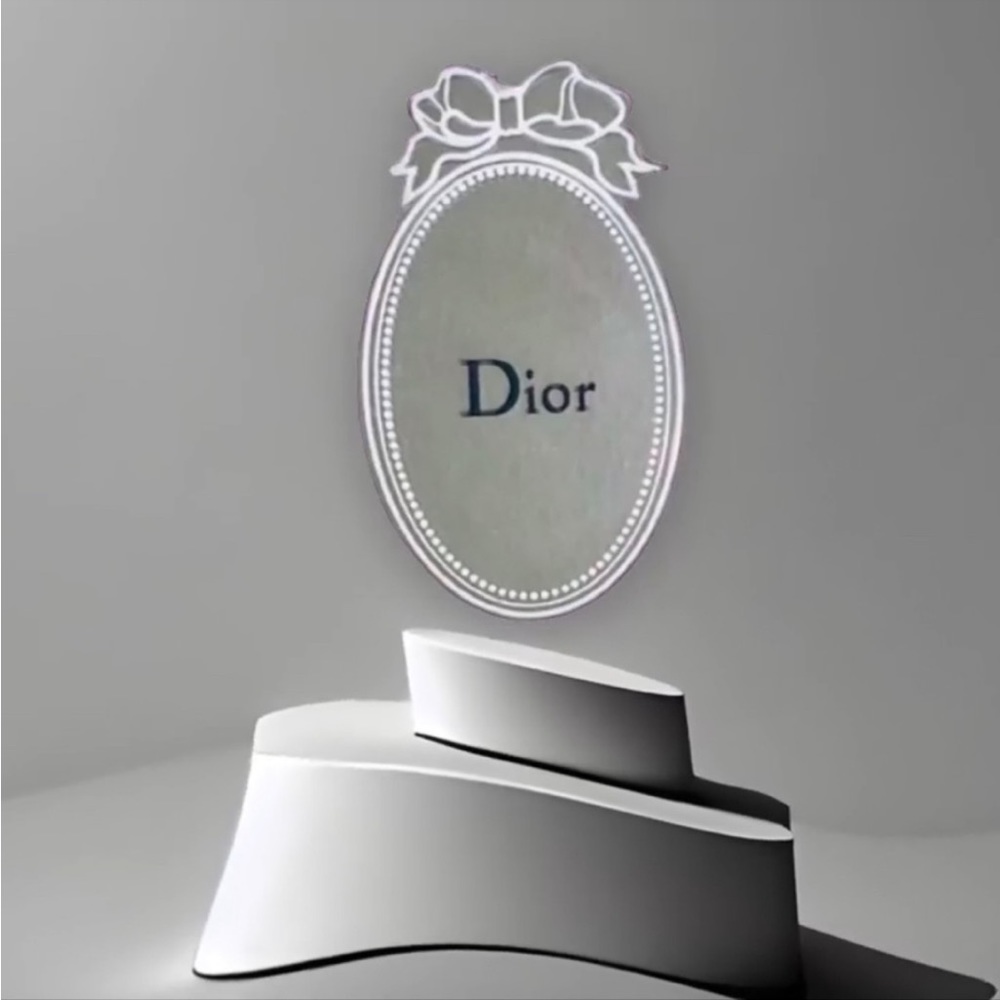 Christian Dior Vanity Mirror Laser Etched Bow Design
